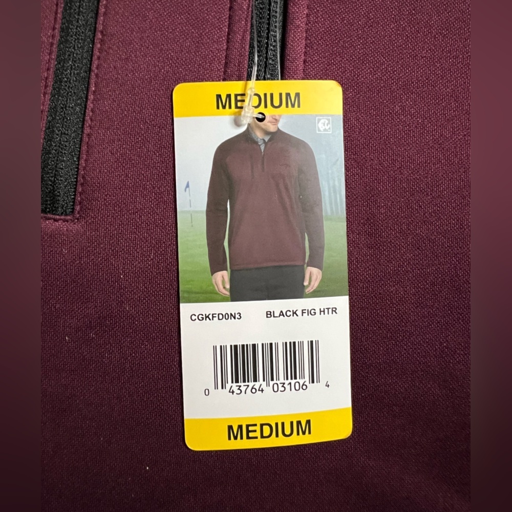 Size Medium Callaway Maroon Quarter-Zip Pullover NWT - Picture 5 of 8